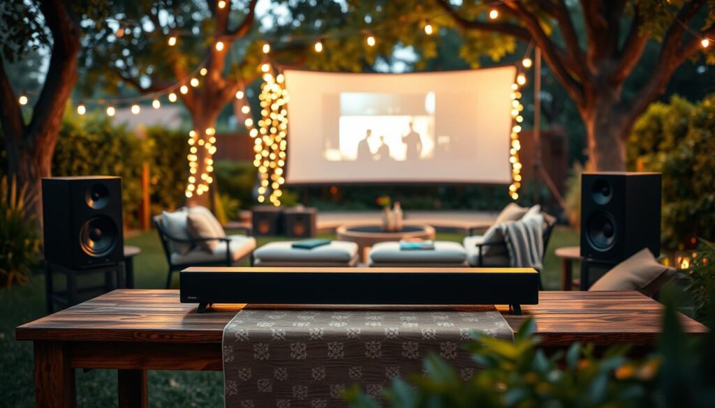 Outdoor Movie Night Audio Setup