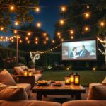 Backyard Movie Night Lighting Ideas